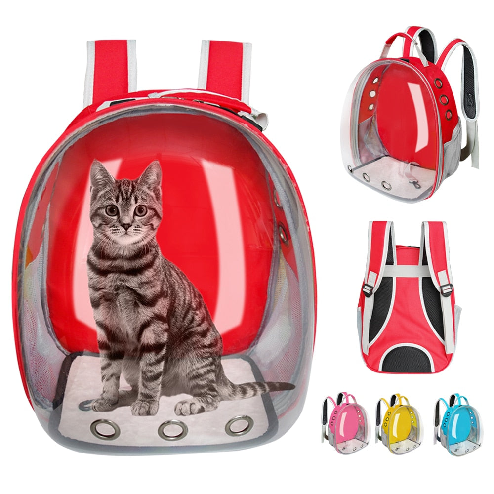 Cat Carrier Bag Breathable Transparent Puppy Cat Backpack Cats Box